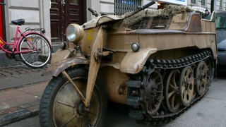 No Snow Tires Needed: NSU Kettenkrad Down On The Copenhagen Street
